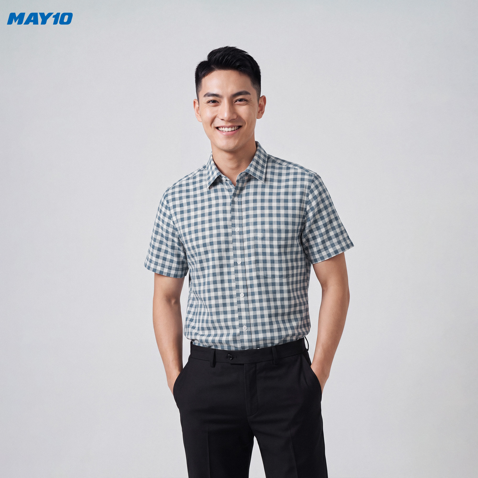 Áo Sơ mi nam cộc tay May 10 form RegularFit mã 010126001 3