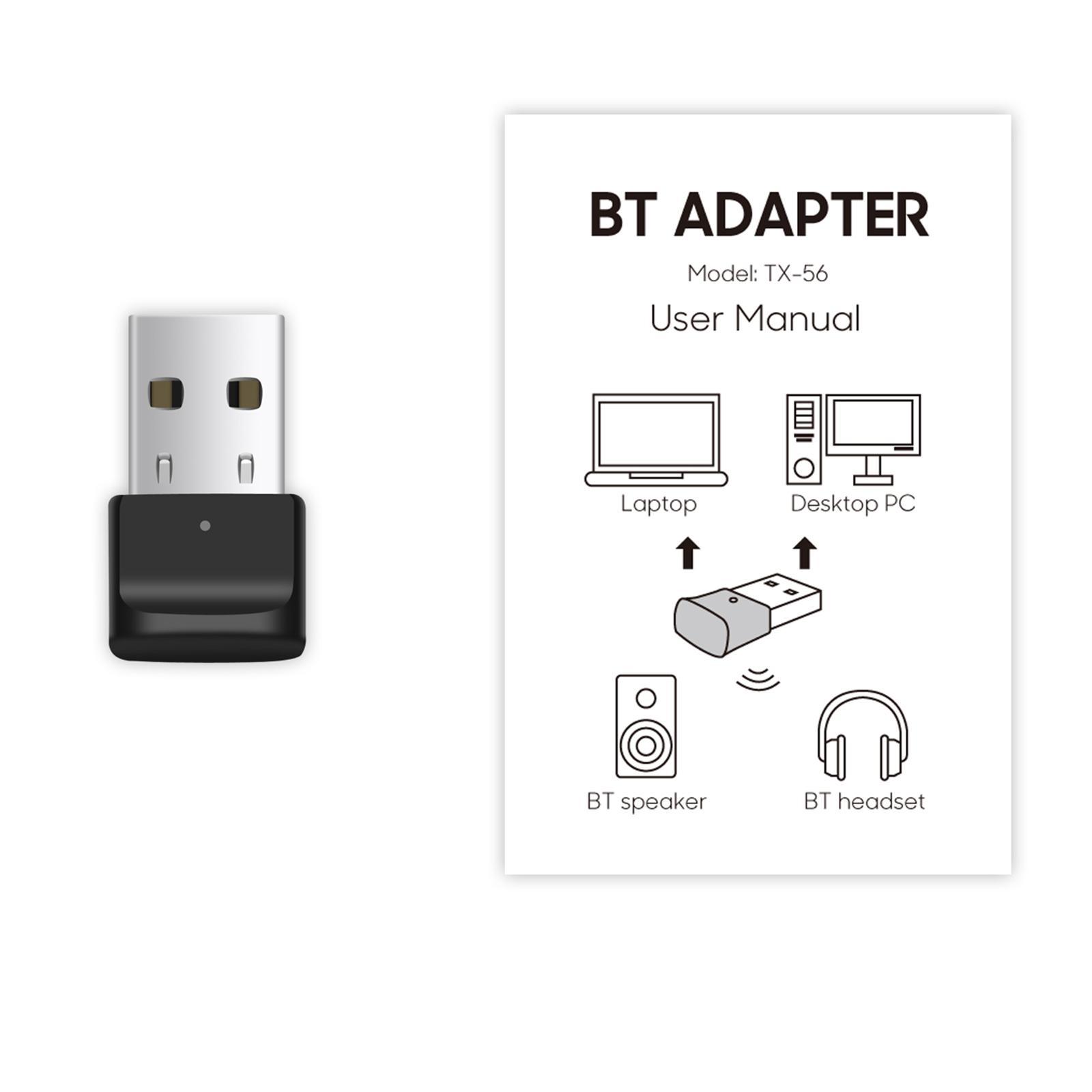 Bluetooth 5.0 USB Adapter Transfer Wireless Dongle for Computer PC Headset