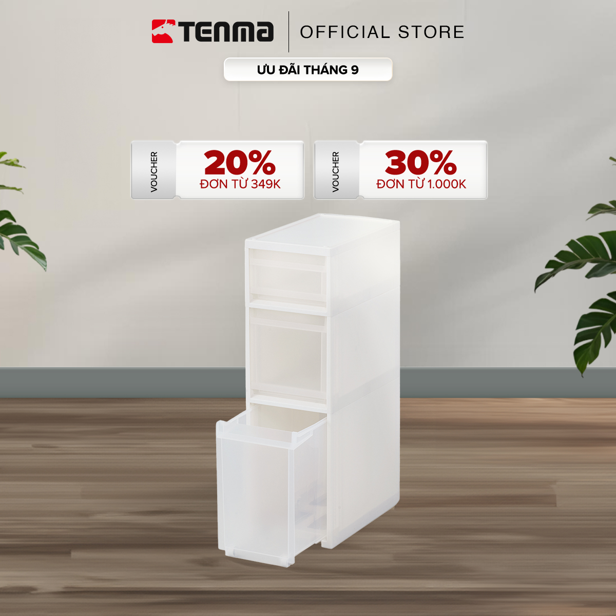 Kệ Nhựa Ngăn Kéo Đa Năng 3 Ngăn TENMA, S-111W