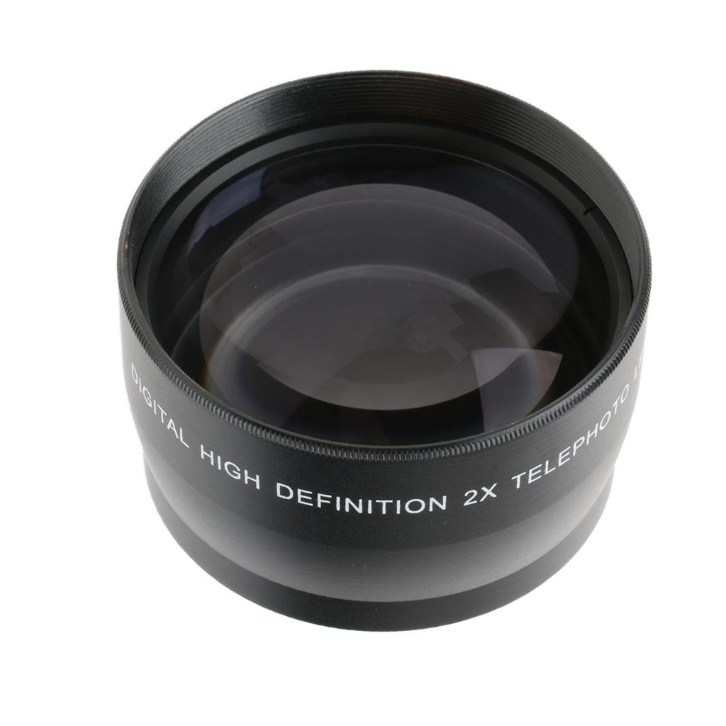55 Mm Telephoto Lens with 2x Magnification for Canon Nikon DSLR
