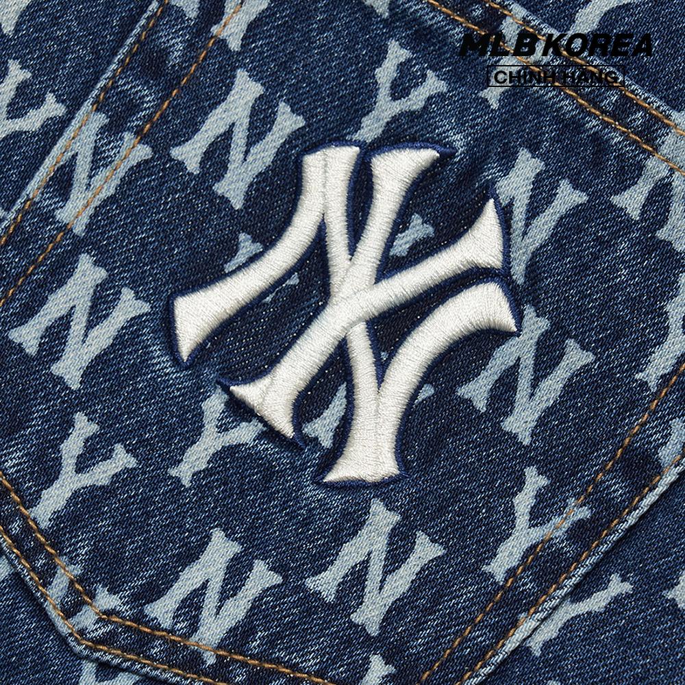 MLB - Quần shorts jeans nữ Classic Monogram 3FDPM0123