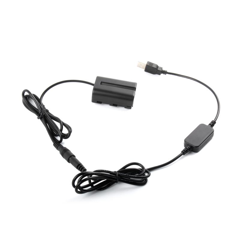 NP-FM500H Pin giả nữ đầu USB Điều chỉnh cáp điện đầu cho máy ảnh Sony DSLR A200 300 450 580 850