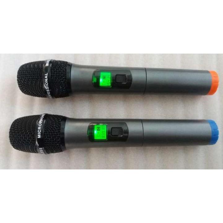 Bộ Mic không dây Bo se BS 999II dùng cho dàn Karaoke gia đình, đầu thu và 2 mic