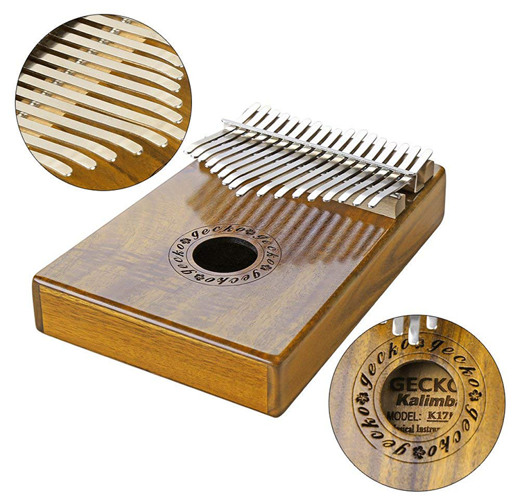 Đàn Kalimba Gecko 17 Phím Gỗ KOA K17K Kèm Kèn Kazoo