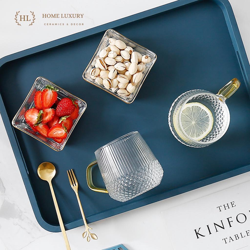 BỘ BÌNH CỐC BOROSILICATE SIÊU NHẸ - CHỊU NHIỆT - CƯỜNG LỰC | Bình cốc thuỷ tinh phong cách NORDIC vân kim cương
