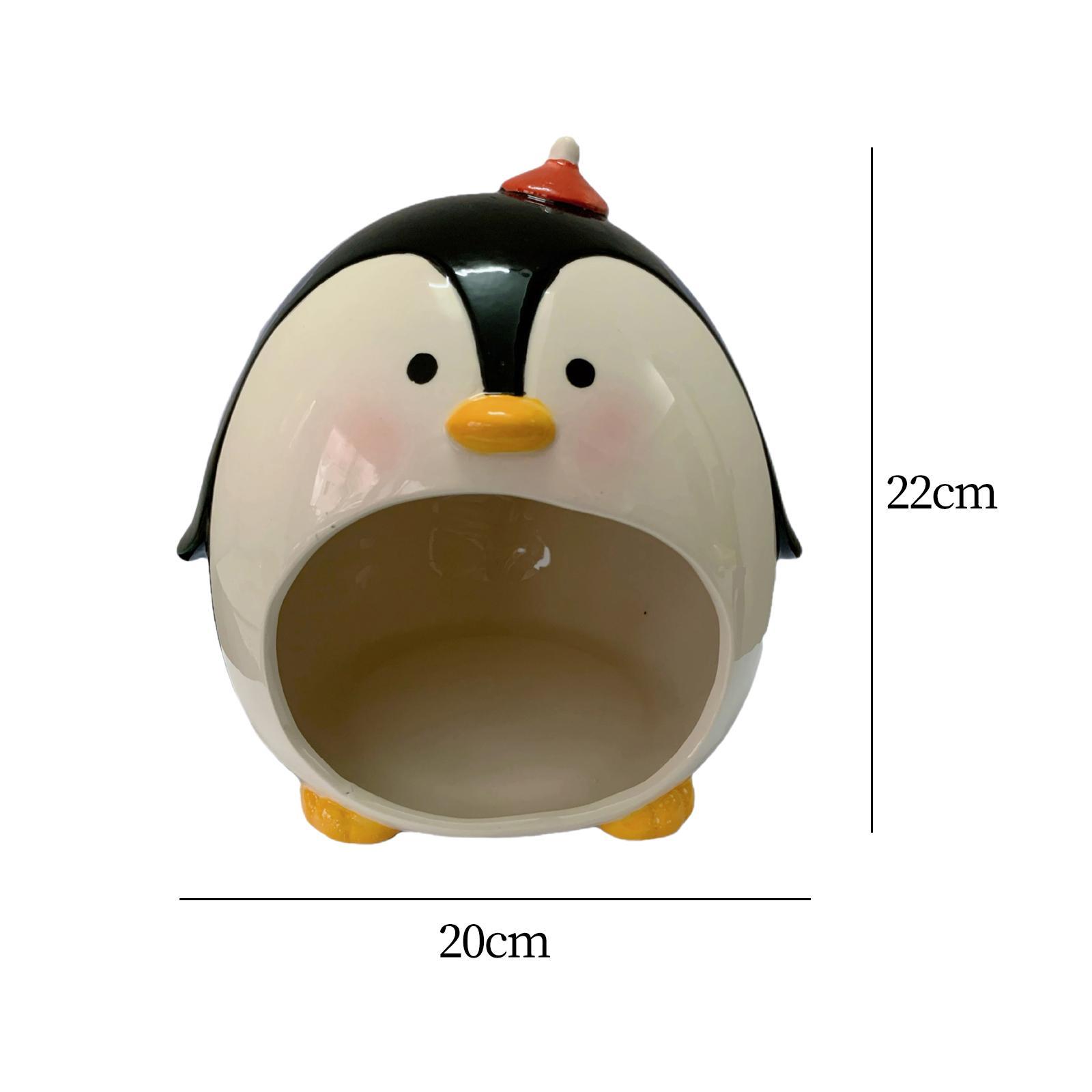 Hamster House Cave Bed Habitats Ceramic Penguin Shape Hamster Hideout House