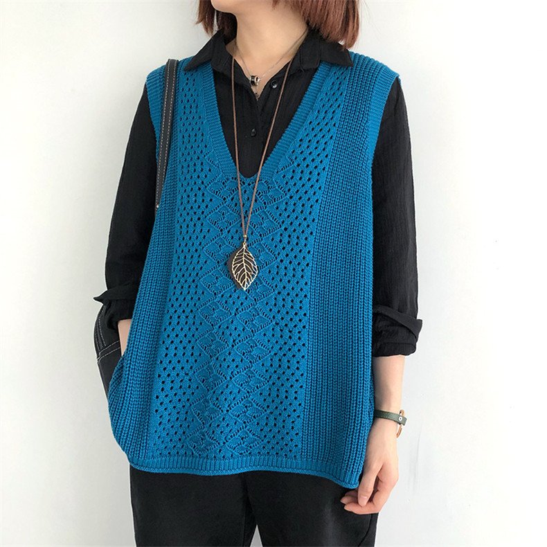 Áo gile len nữ trung niên thu đông Dv04