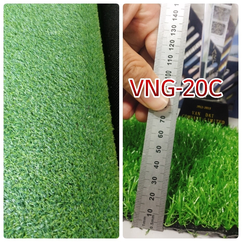 Combo 15m2 cỏ 2cm lót sàn, cỏ nhân tạo giá rẻ màu xanh sẫm -VNG-20C