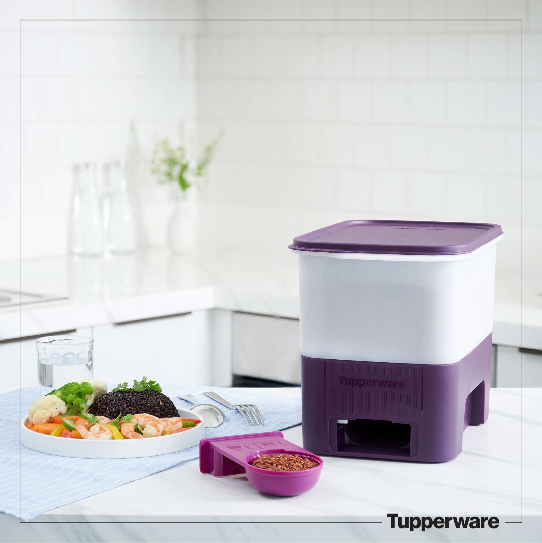 Thùng Gạo Tupperware Rice Smart Junior 5kg - Hàng Chính Hãng