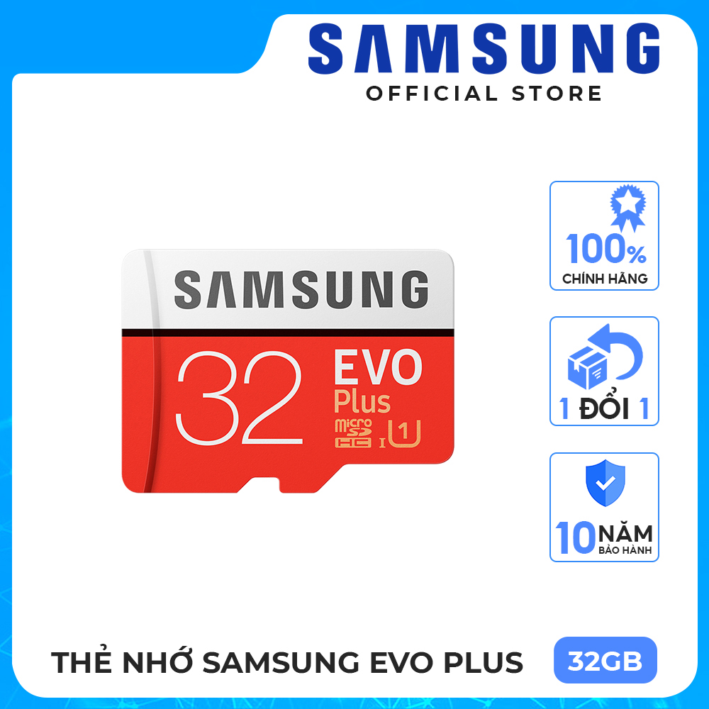 Thẻ nhớ Samsung Evo Plus MicroSDXC 32GB | 64GB | 128GB | 256GB | 512GB - Hàng chính hãng