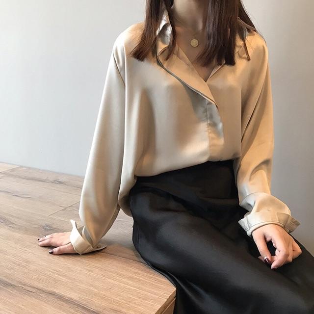 ÁO SƠ MI LỤA FORM RỘNG