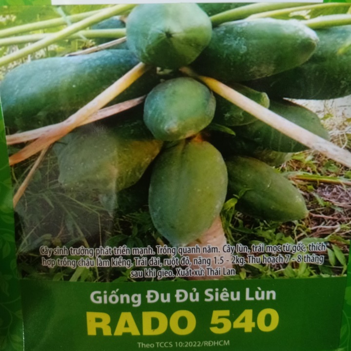 Hạt giống Đu đủ siêu lùn Rado 540 gói 20 hạt