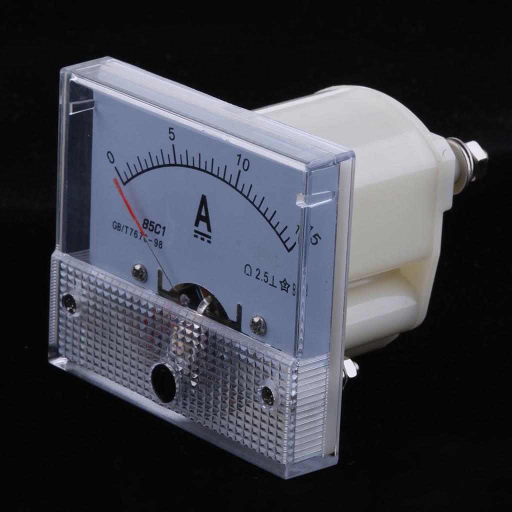 2x DC Ammeter Analog Panel Meter Amp Meter Current Pointer 0-15A 0-20V