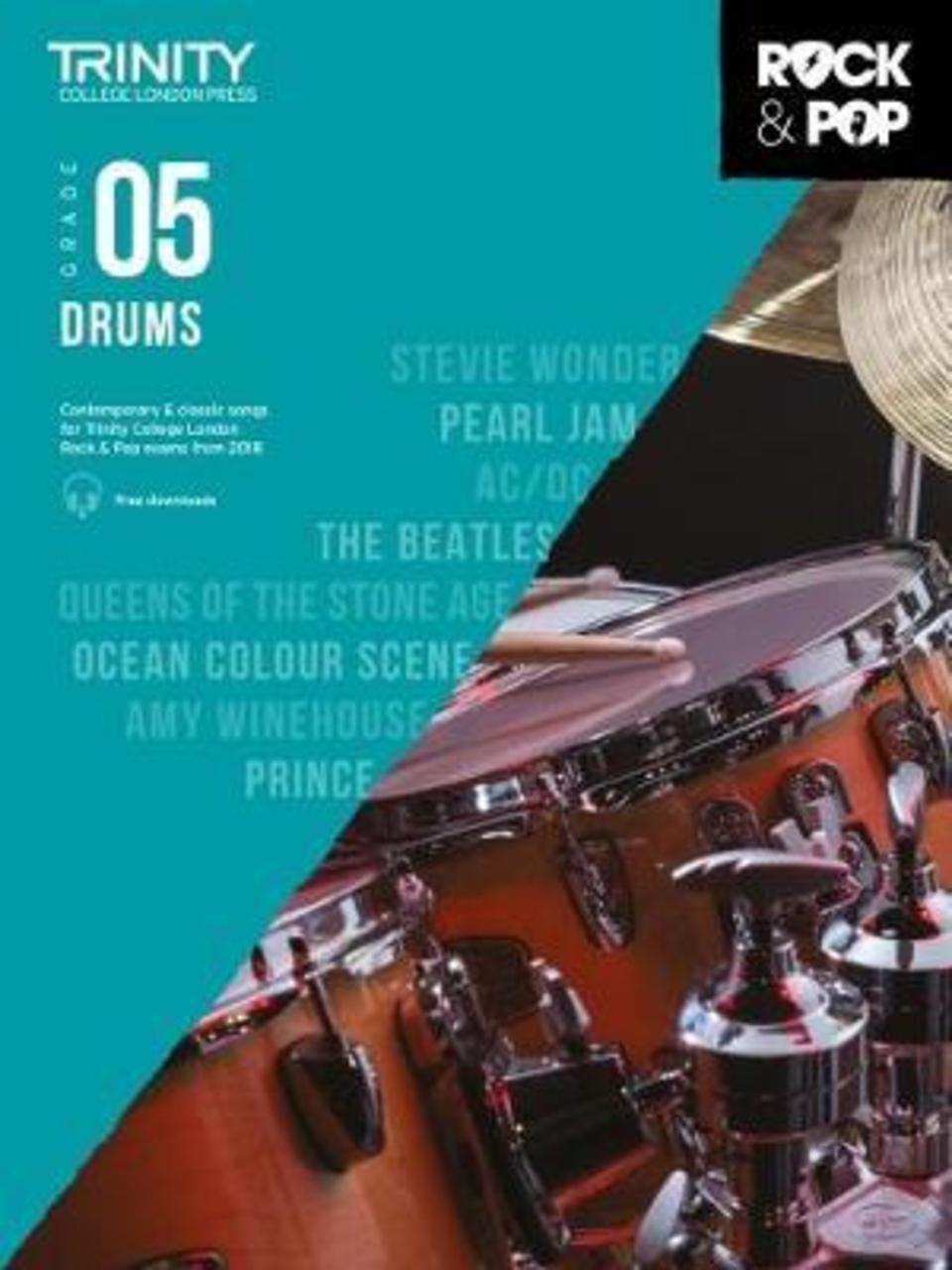 Sách - Trinity College London Rock & Pop 2018 Drums Grade 5 by (UK edition, paperback)