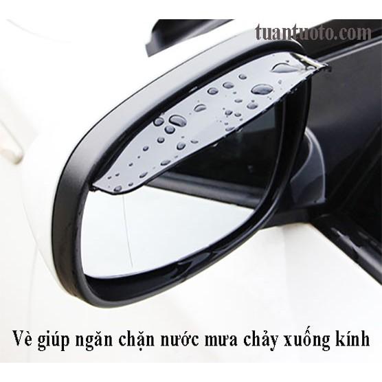 Bộ 02 miếng vè che mưa gương chiếu hậu ô tô