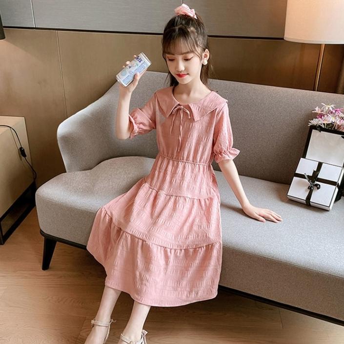 SHUANGYAN Cô gái mùa hè đầm mùa thu 2023 triều trung bé công chúa váy nàng tiên trung bình dài váy