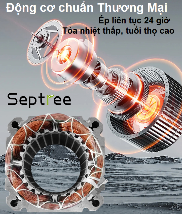 Máy ép dầu ăn thực vật, dùng trong gia đình thương hiệu Mỹ cao cấp Septree Z6 - Công suất 1250W - Hàng Chính Hãng (BH 1 NĂM)