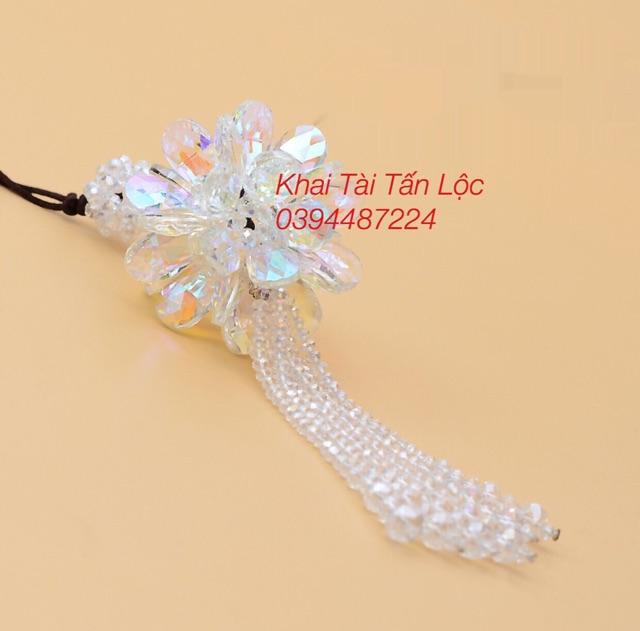 Dây treo xe hơi pha lê phong thủy hóa sát mang bình an
