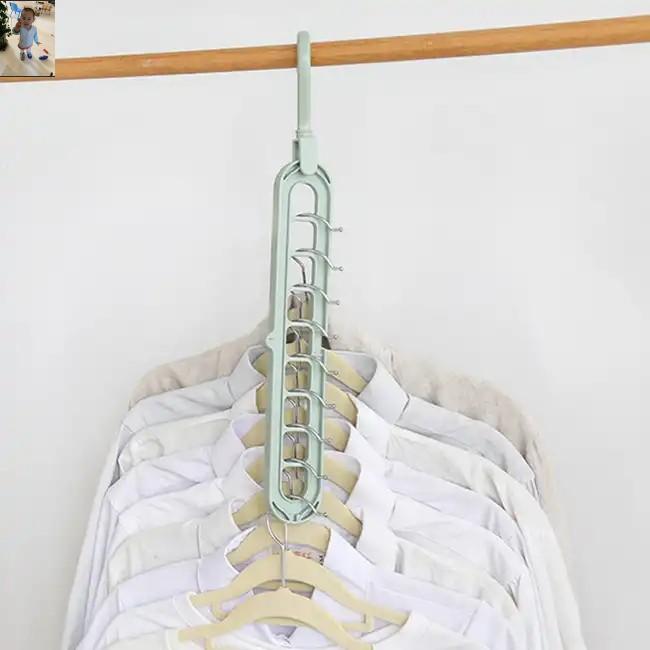 Móc Treo Quần Áo Đa Năng 9 Lỗ Tiết Kiệm - Hàng Loại 1