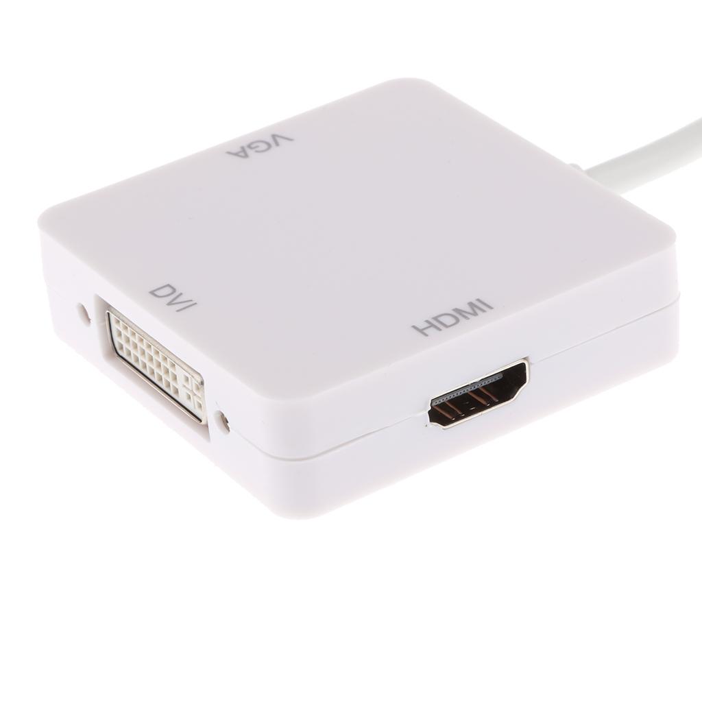 3 In 1 Mini DP To HDMI DVI VGA Adapter Converter Cable For MacBook