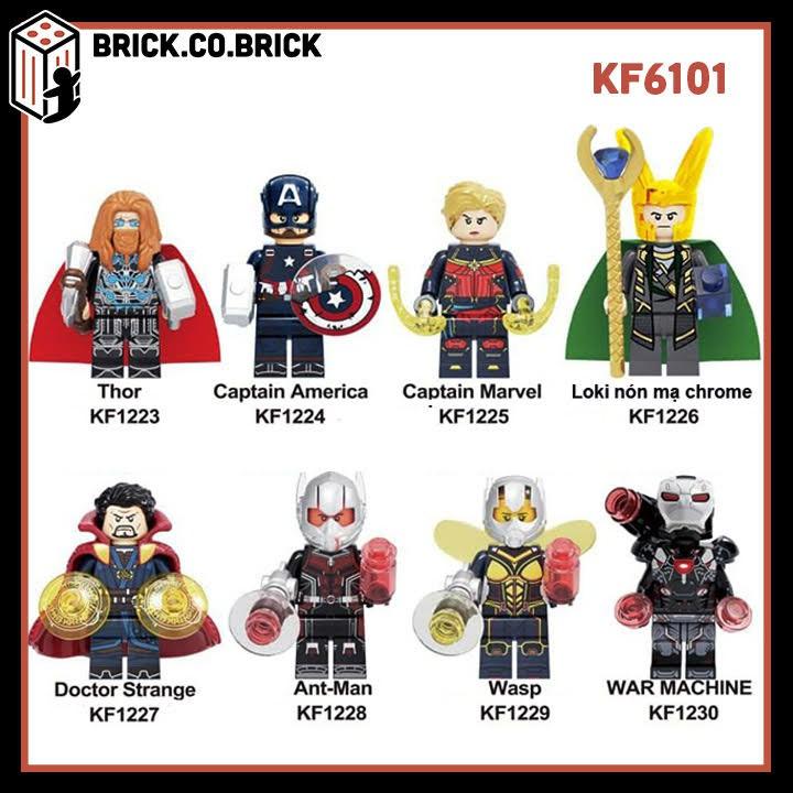 Đồ chơi Lắp ráp Loki Thor Captain War machine minifig nhân vật siêu anh hùng MCU KF6101 - KF-1225