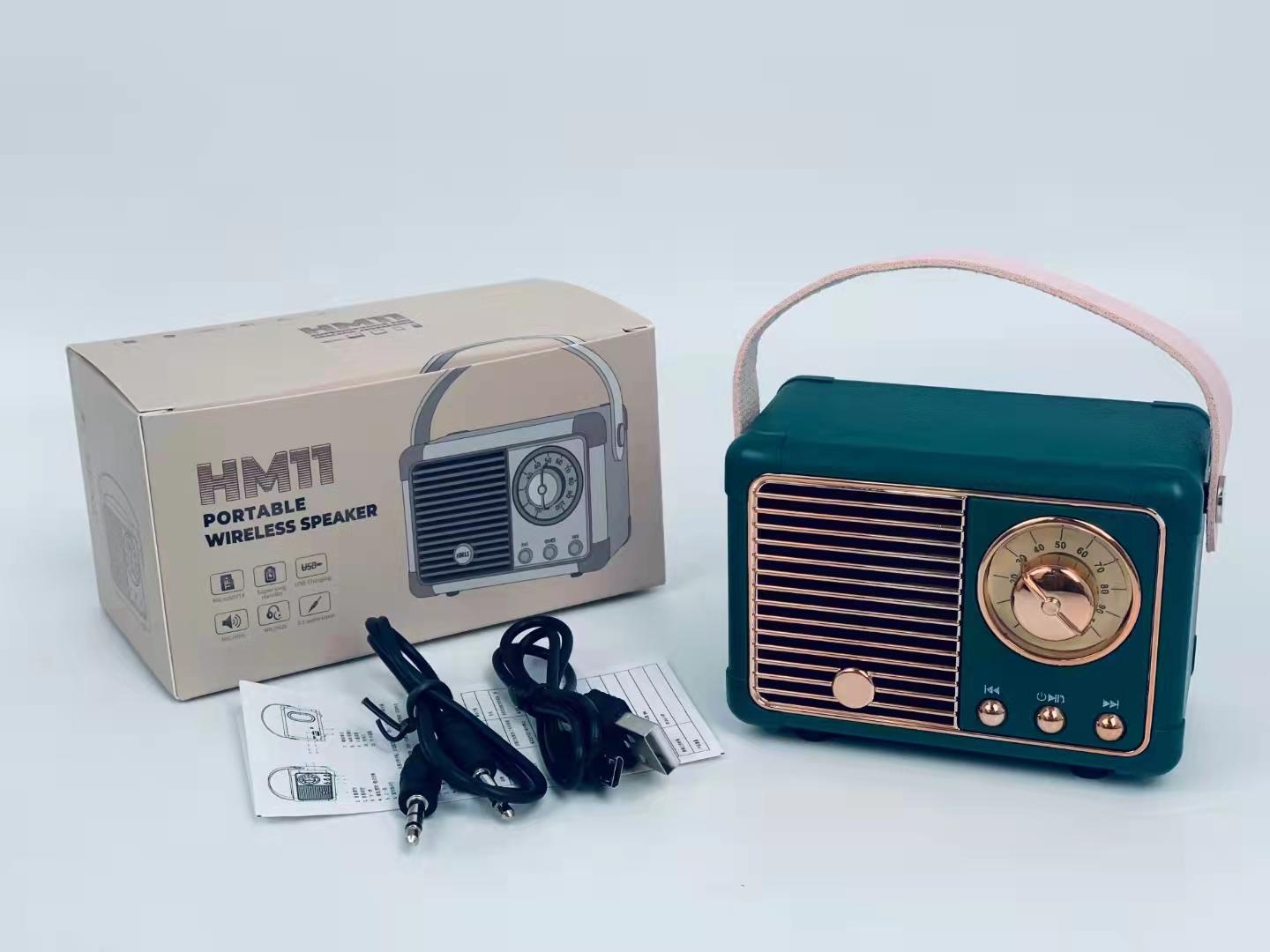Loa Bluetooth không dây cổ điển EONKO HM11 với tai nghe TF USB FM AUX Color: army green HM11 Set Type: Speaker
