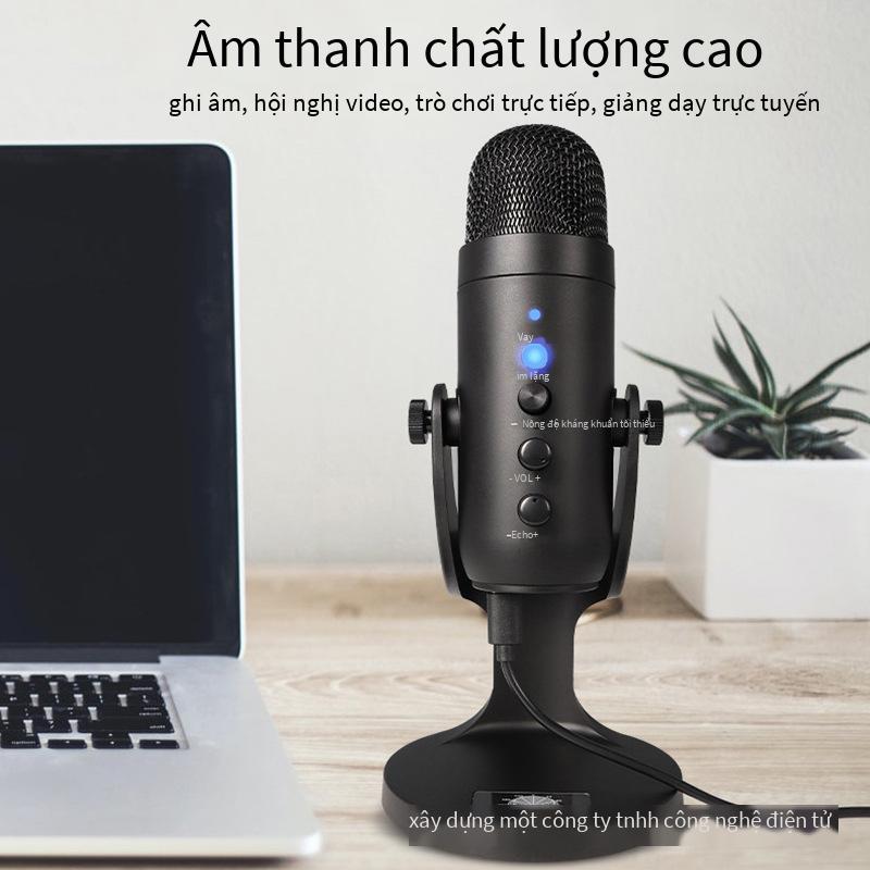 Khuyến mãi Micro điện dung USB Người tuyết giao diện Type-C máy tính điện thoại di động phát sóng trực tiếp trò chơi K bài hát mô hình tư nhân chủ đề với giám sát