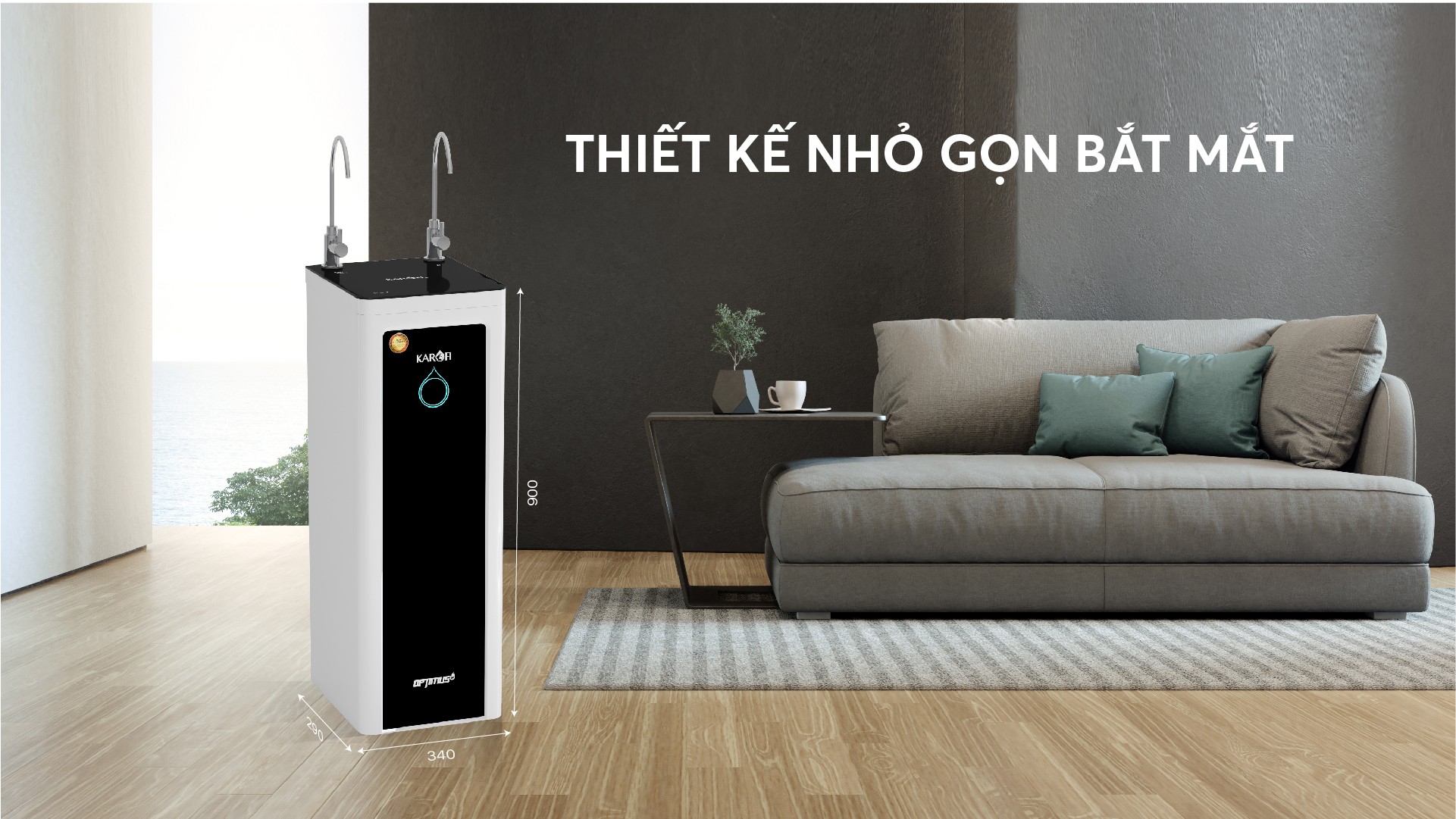 MÁY LỌC NƯỚC KAROFI OPTIMUS O-S139-NS- hàng chính hãng