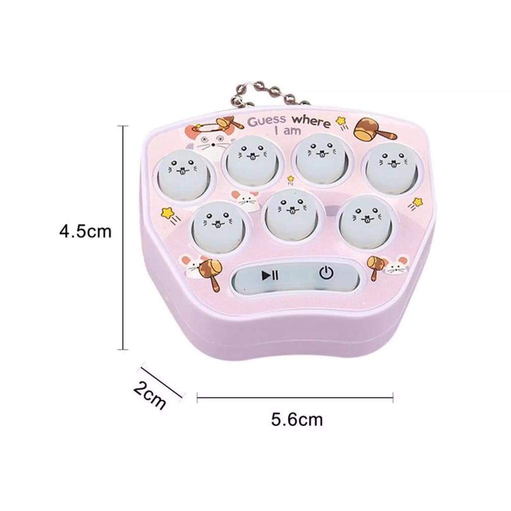 Móc Khóa Cute Dễ Thương Đồ Chơi Đập Chuột Cho Bé Có Nhạc Tăng Kích Thích Sự Phát Triển 5 Giác Giảm Căng Thẳng