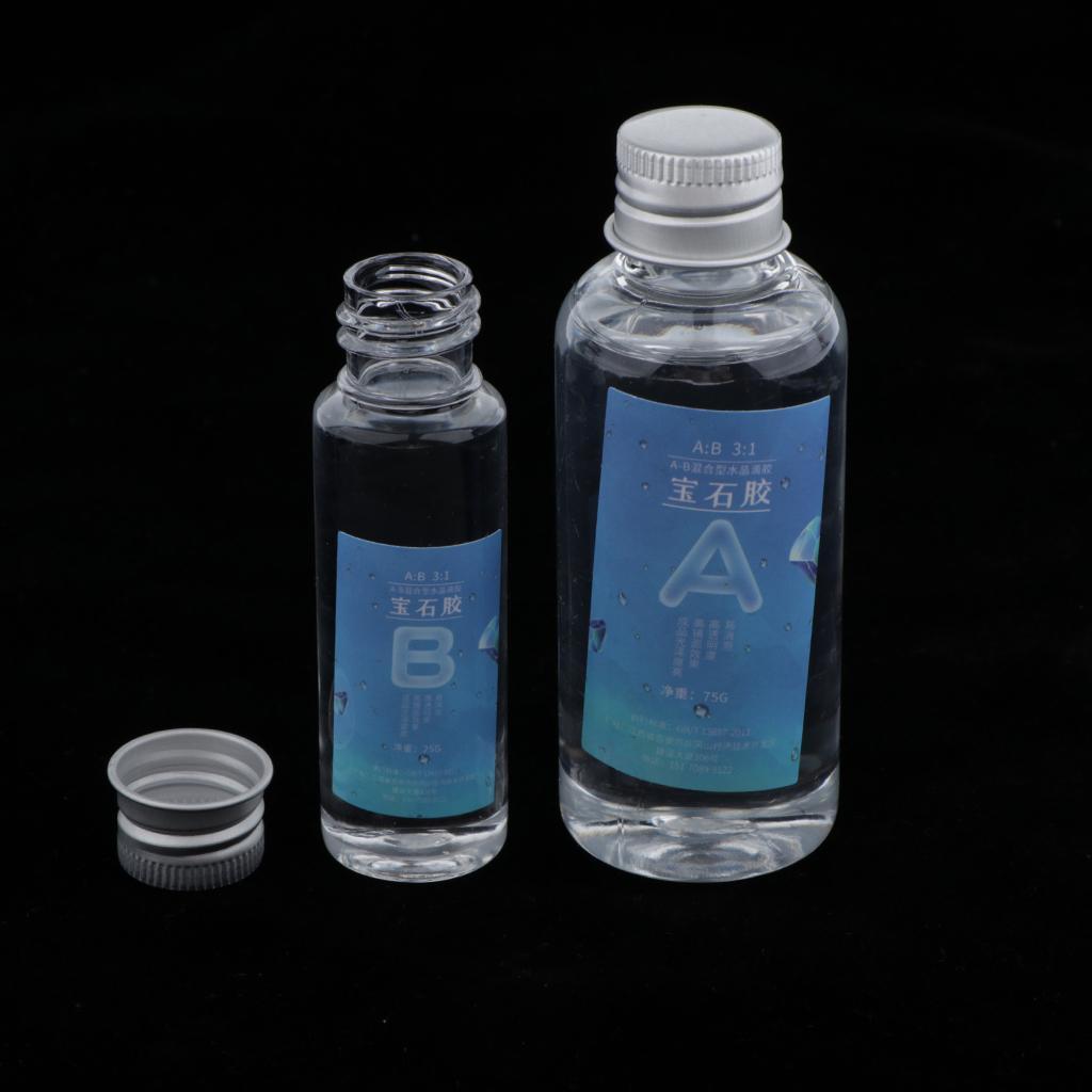 4 Bottles AB Clear Crystal Epoxy Resin Glue For DIY Crafts 3:1 10g Hard Glue