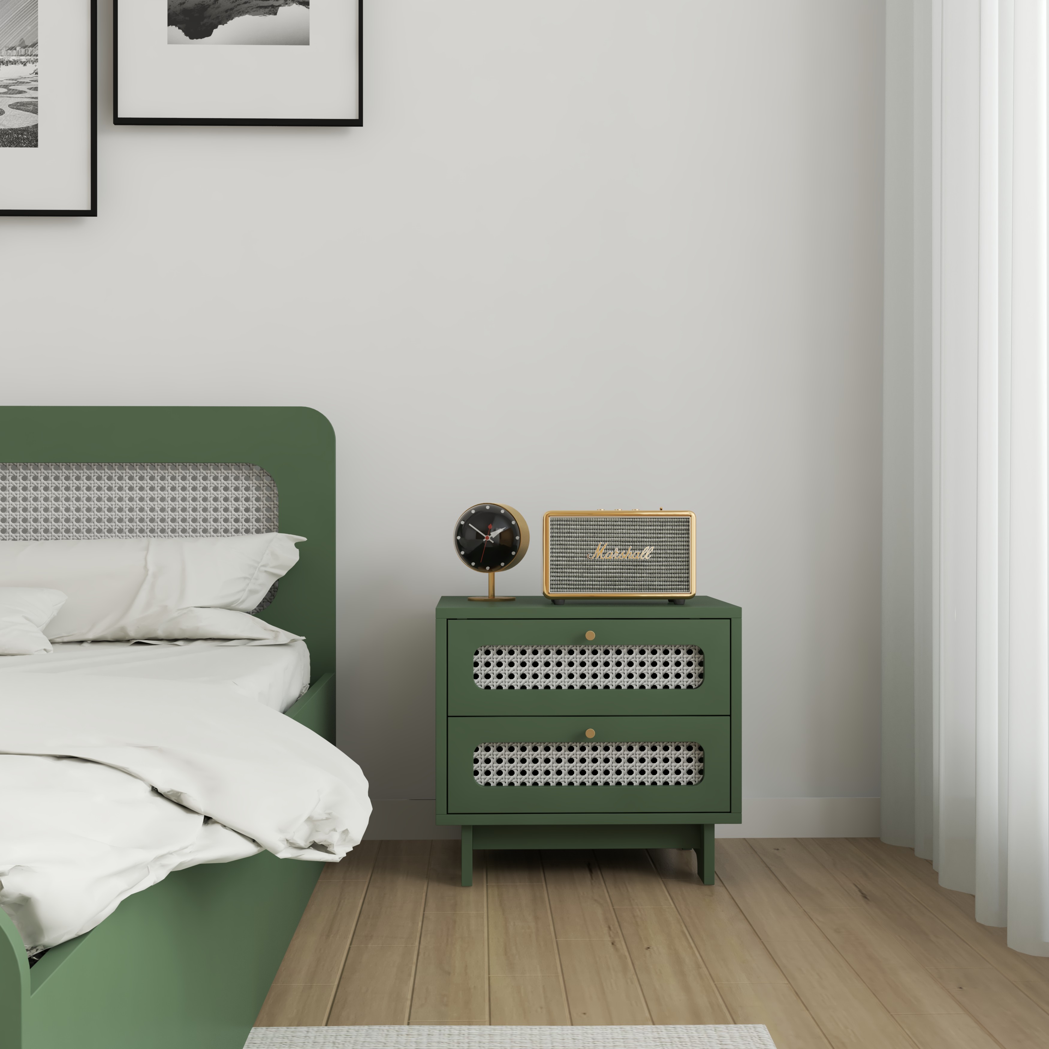 [Happy Home Furniture] MEYDAN, Táp đầu giường 2 ngăn , 48cm x 40cm x 44cm ( DxRxC), THK_076