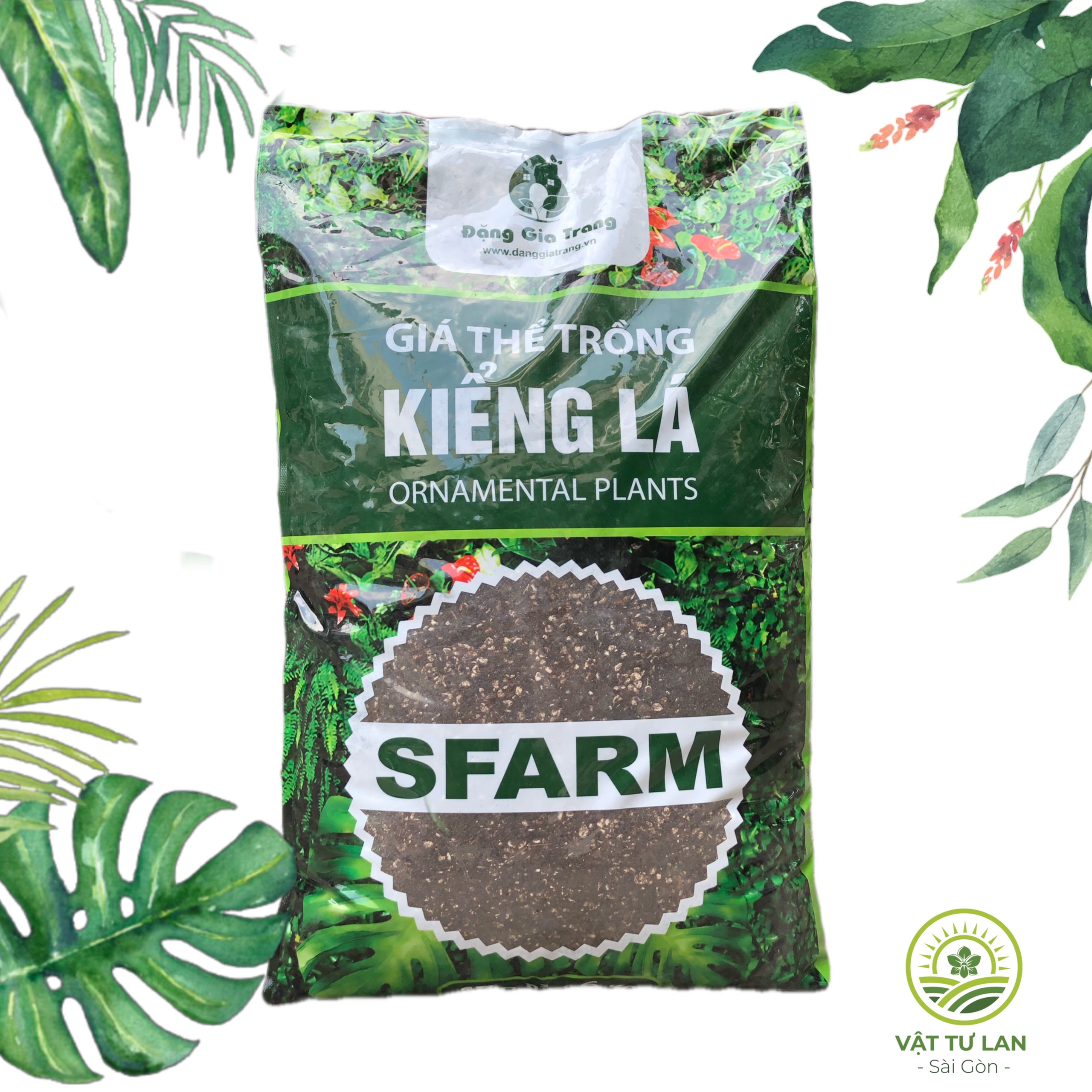 GIÁ THỂ TRỒNG KIỂNG LÁ SFARM  - 17dm3