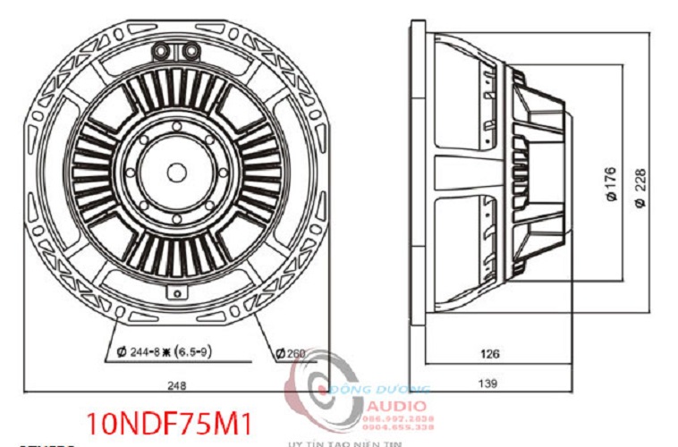 GIÁ 1 ĐÔI - CỦ LOA 25 NEO HIWELL CÔN 75 HÀNG NHẬP KHẨU - BASS CĂNG TIẾNG SÁNG - LOA TỪ NEO