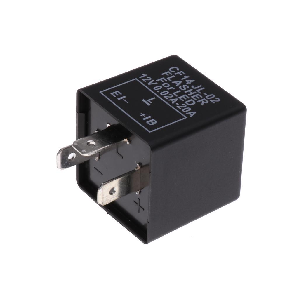 JL-02 3 Pin Flasher Relay 20A 12V   Flash Controller