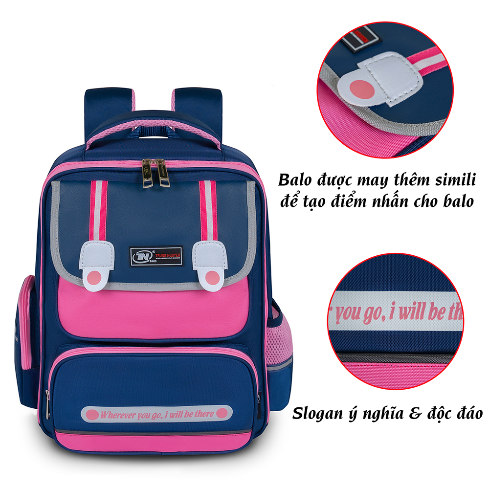 Balo học sinh TNBags Smart Pink TN.B 3112, Balo Học Sinh Dành Cho Nữ