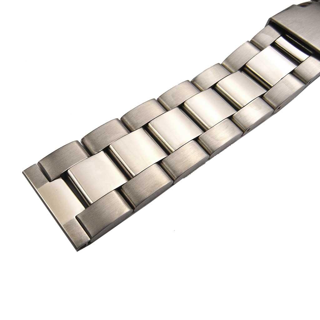 Silver Solid Stainless Steel Replacement Bracelet Wristwatch Band Strap