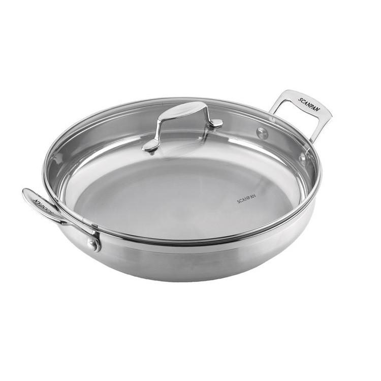 Chảo inox cao cấp đáy từ Scanpan Impact 32cm, thiết kế 3 lớp, tay cầm chống nóng, dùng bếp từ, máy rửa bát 71113200