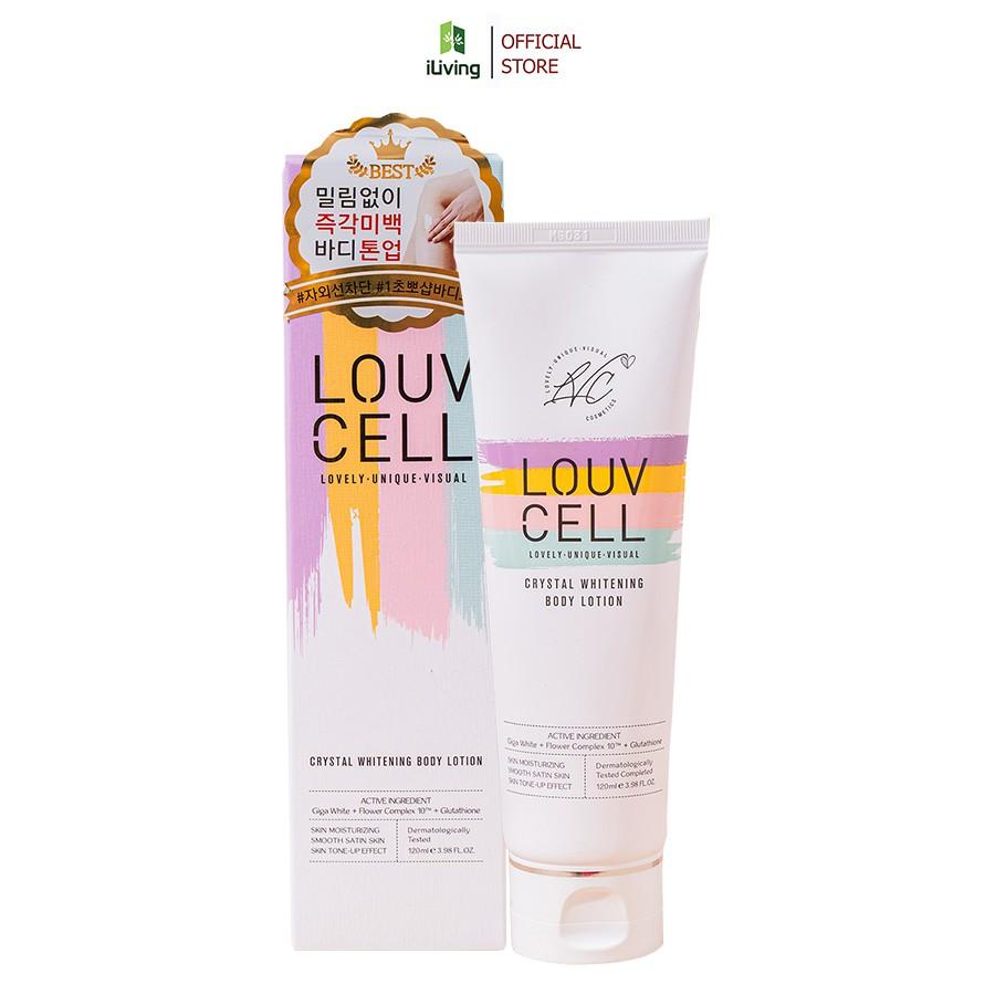 Kem dưỡng ẩm trắng da body Louv Cell Crystal Whitening Body Lotion 120ml LOUDTB120