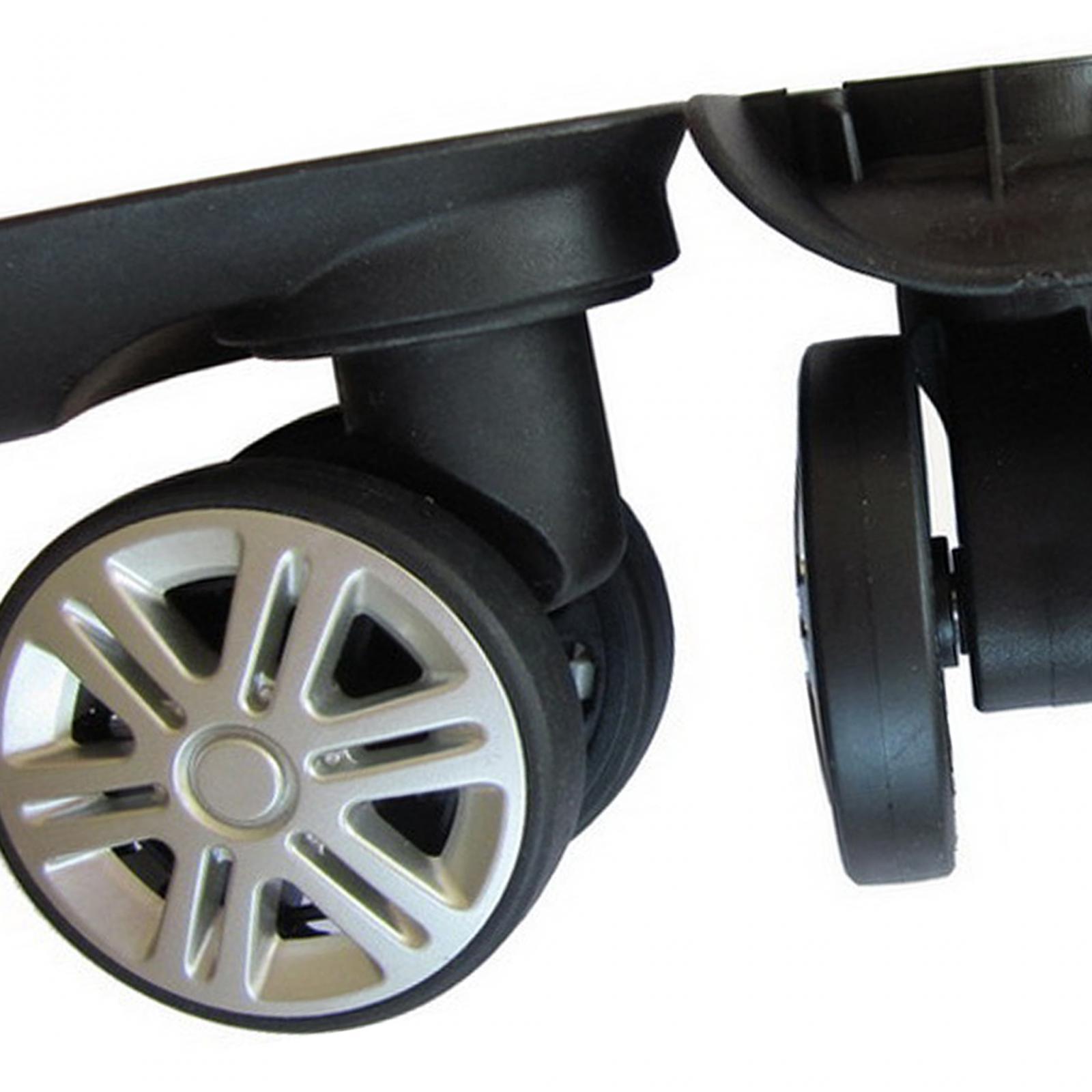 2 Pieces Suitcase Wheels Luggage Suitcase Casters Double Row Wheel Quiet Replacement Luggage Suitcase Wheels for Bags Luggage Box Repair