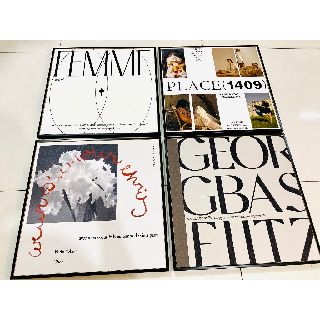 (HCM)Tranh treo tường decor các mẫu về thương hiệu thời trang hiện đại(kèm đinh treo)