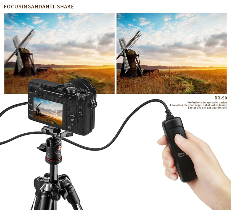 Dây Bấm Mềm Shoot RR-90 For Fujifilm X-T1 X-T10 X-E2 X-M1 X-A2 X-A1 X100T (Đen)