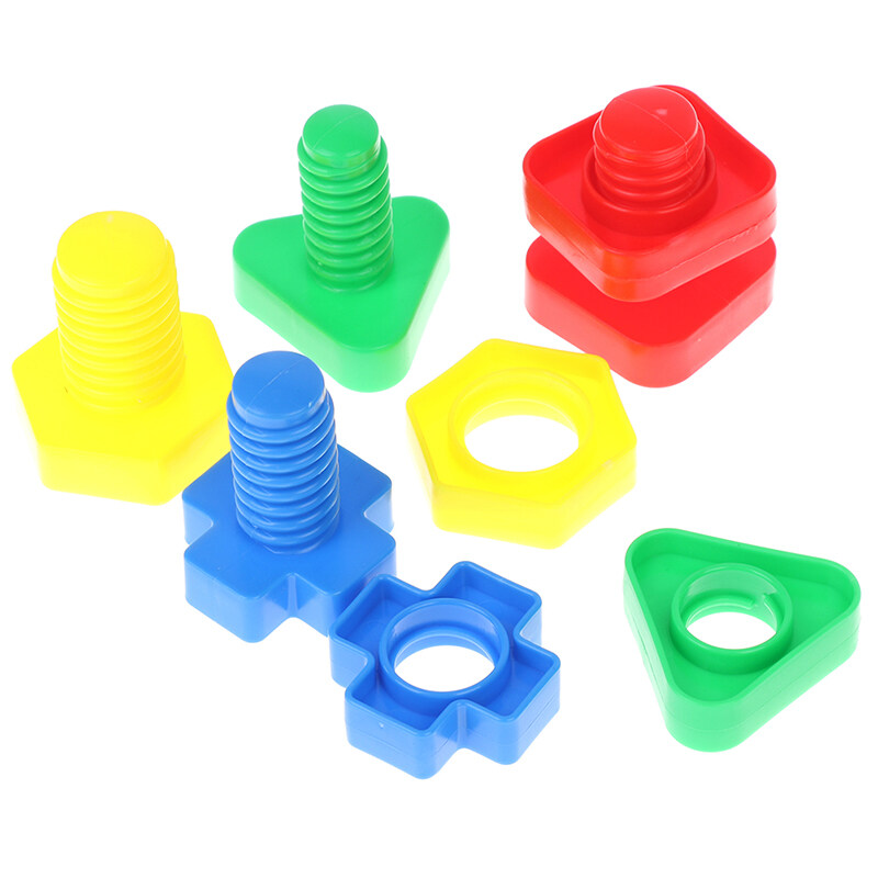 Set 4 cặp ốc vít nhựa to kèm giỏ nhựa giả mây