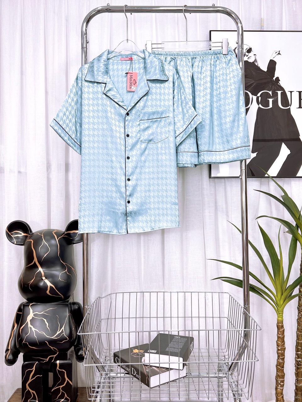 Đồ Bộ Lụa Gấm Xước Cao Cấp, Đùi, Bigsize, Pyjama, Hoạ Tiết, Dễ Thương, 65kg~85kg, LGX_D_04