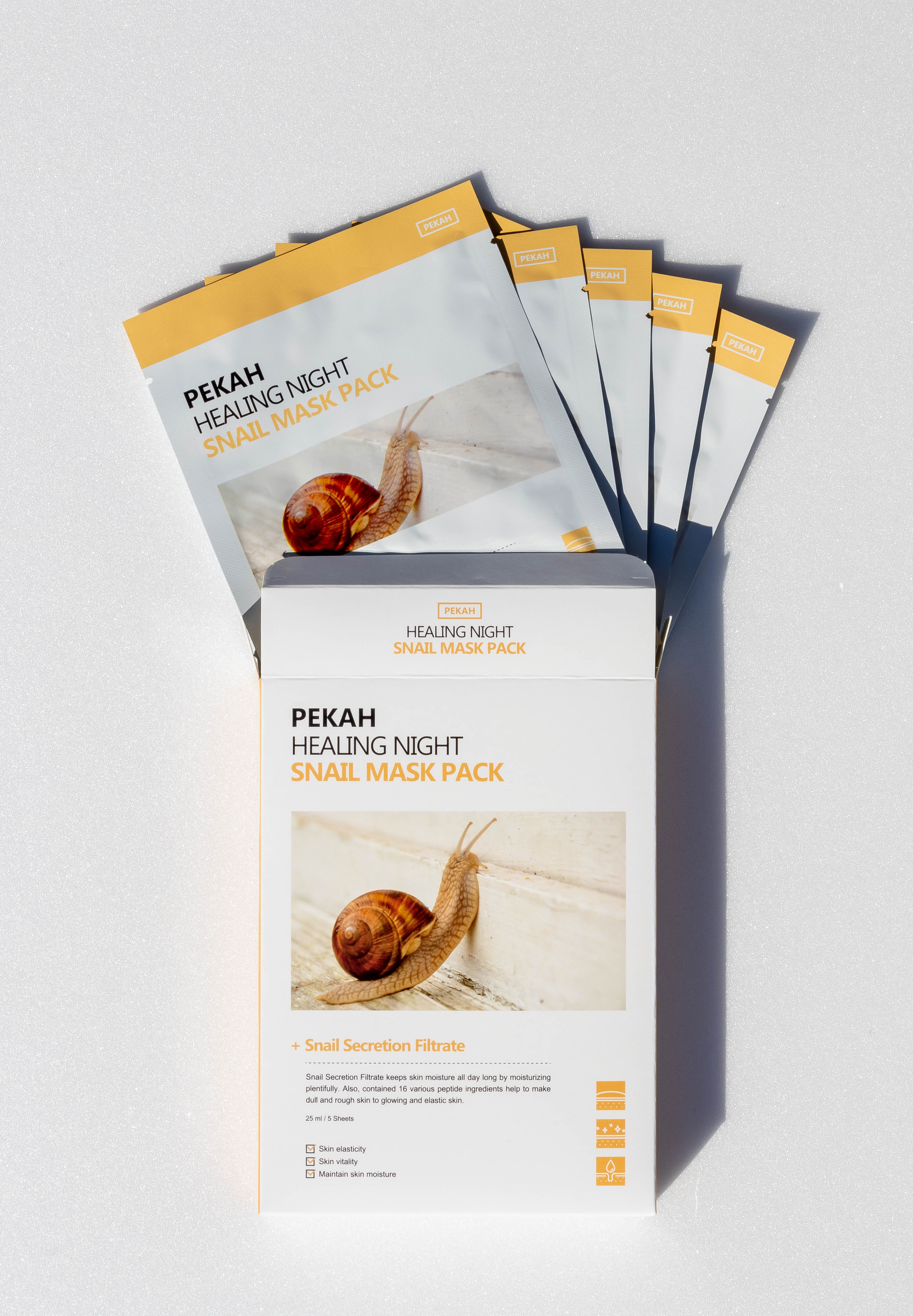 Mặt Nạ Cấp Ẩm Giúp Phục Hồi Và Tái Tạo Da PEKAH HEALING NIGHT SNAIL MASK PACK 25ml