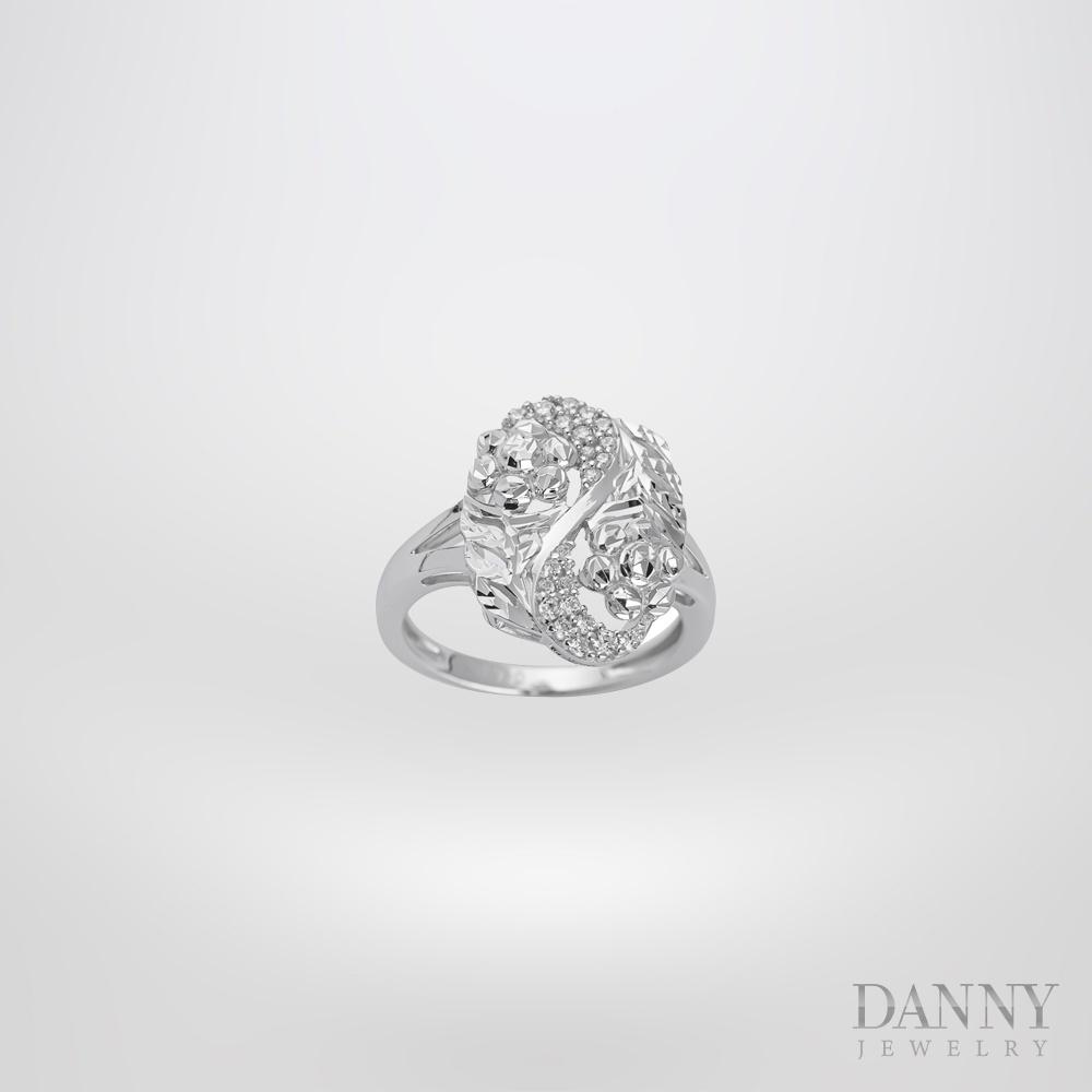 Nhẫn Nữ Bạc 925 Danny Jewelry Xi Bạch Kim Đính Đá CZ KI4GZ011