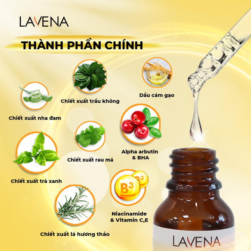Combo Xịt Khử Mùi + Kem +  Serum Lavena Ngừa Thâm Dưỡng Trắng, Cải Thiện Hôi Nách