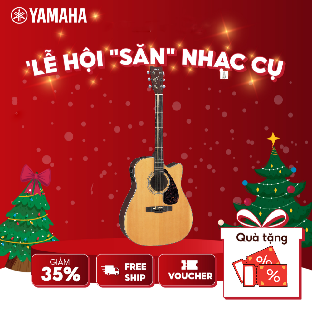Đàn Guitar Acoustic YAMAHA FX370C - Mặt đàn gỗ vân sam, mặt sườn và lưng đàn từ gỗ nato, hệ thống âm thanh Pickup, hàng chính hãng
