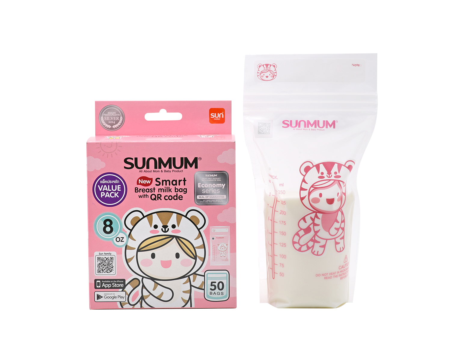 Túi Trữ Sữa SUNMUM 250ml - Hộp 50 Túi