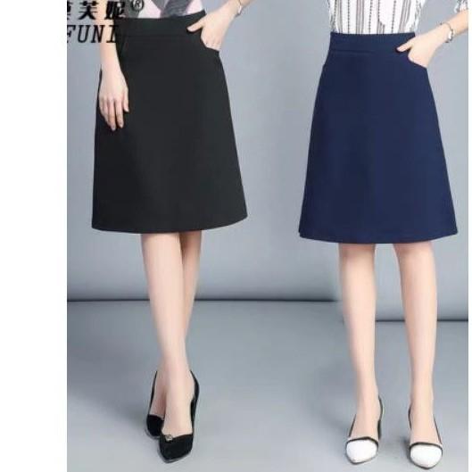 Chân váy chữ A có túi dài che gối C036