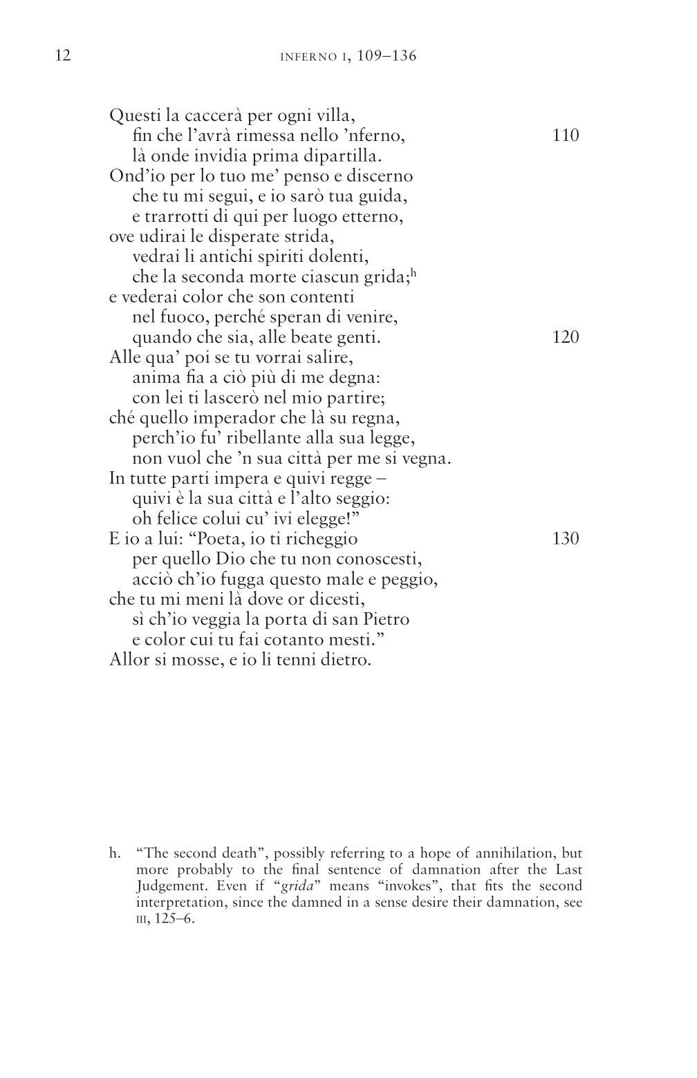 Inferno: Dual Language And New Verse Translation